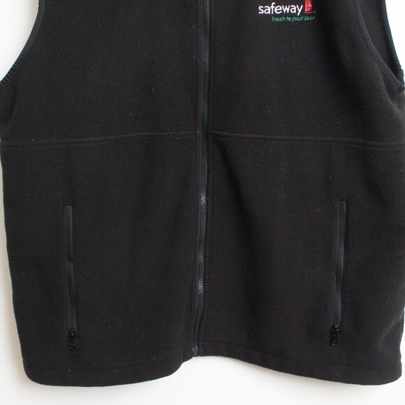 Safeway Grocery Store Employee Vest Mens 2XL Black Full Zip - Picture 6 of 11
